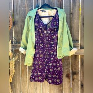 Free People Violet Visions Floral Romper Size S